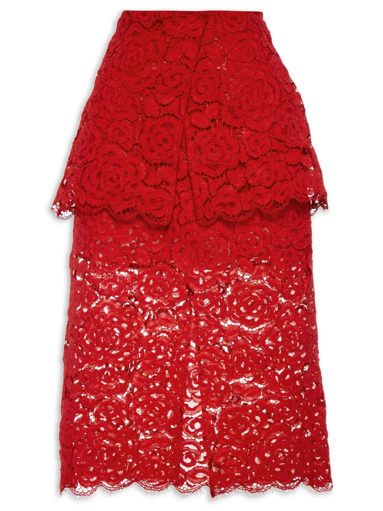 Saia Com Basque Removível - Vermelho