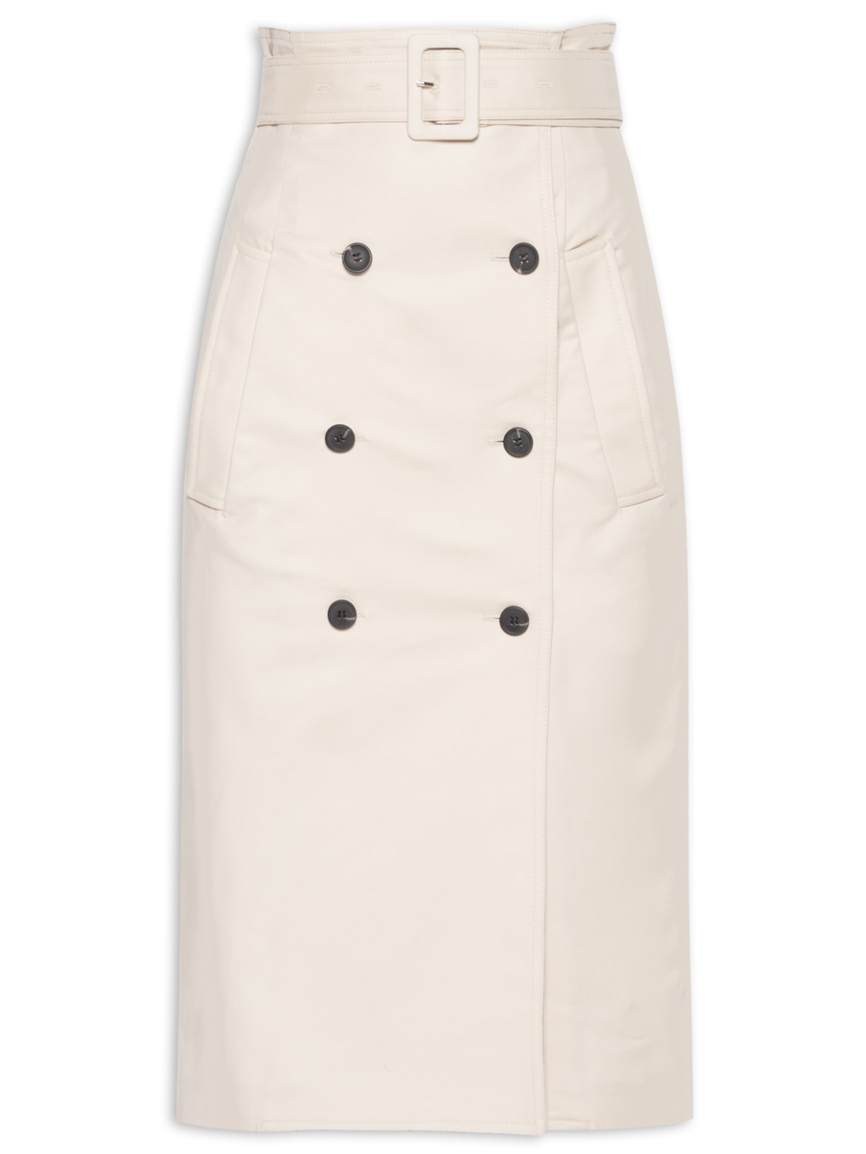 Saia Com Cós Alto - Bege