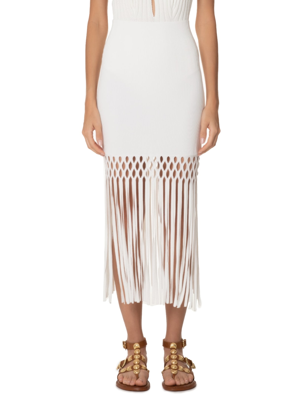 Anselmi Saia Com Franjas Off White - Main Image