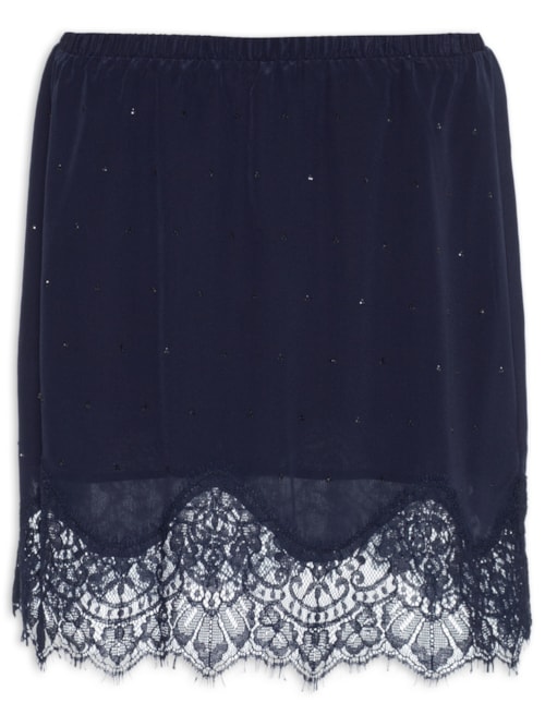 Saia Com Strass - Azul