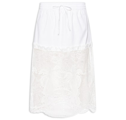 Saia Cotton Palm Pietra - Branco