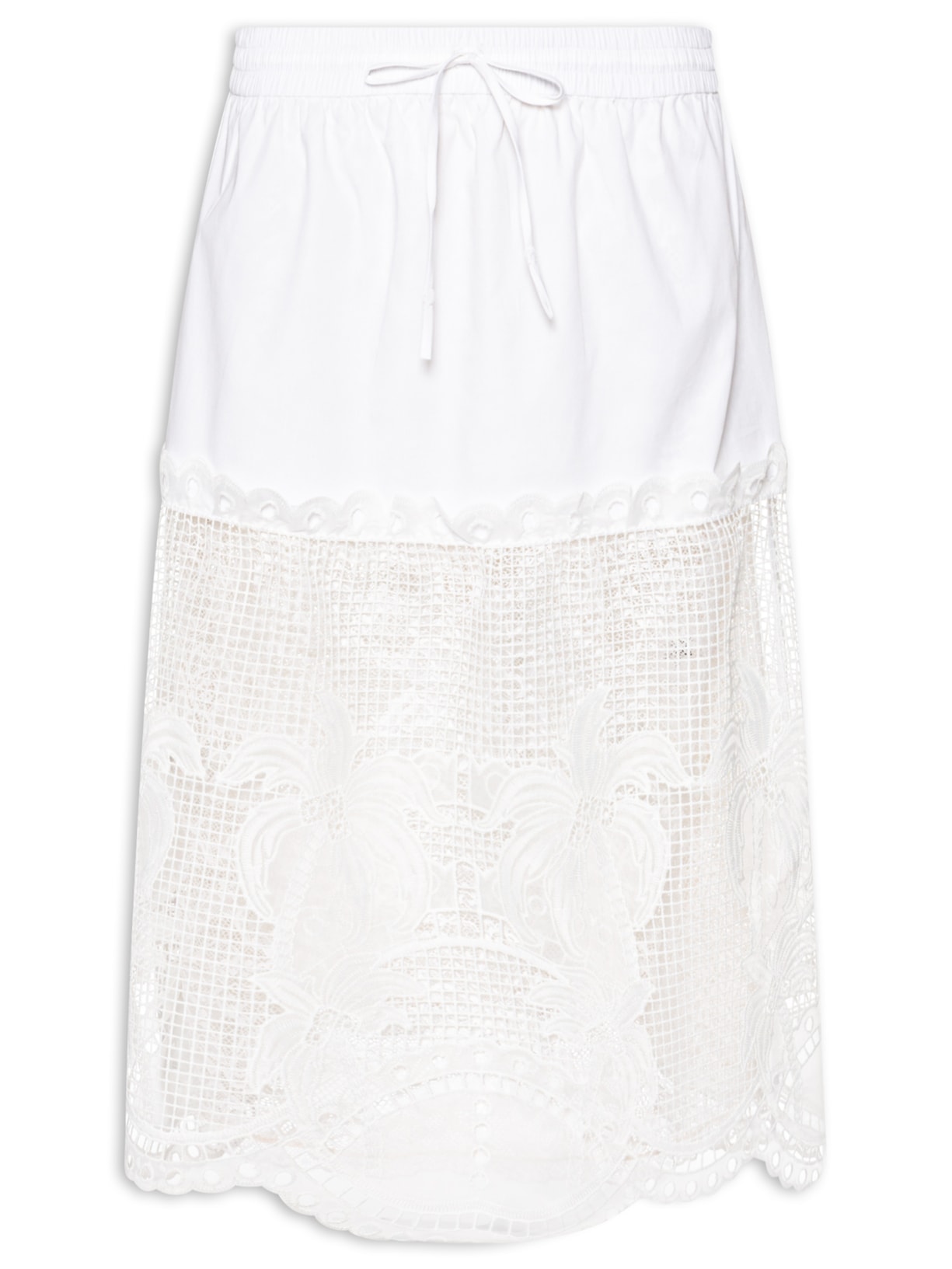 Saia Cotton Palm Pietra - Branco