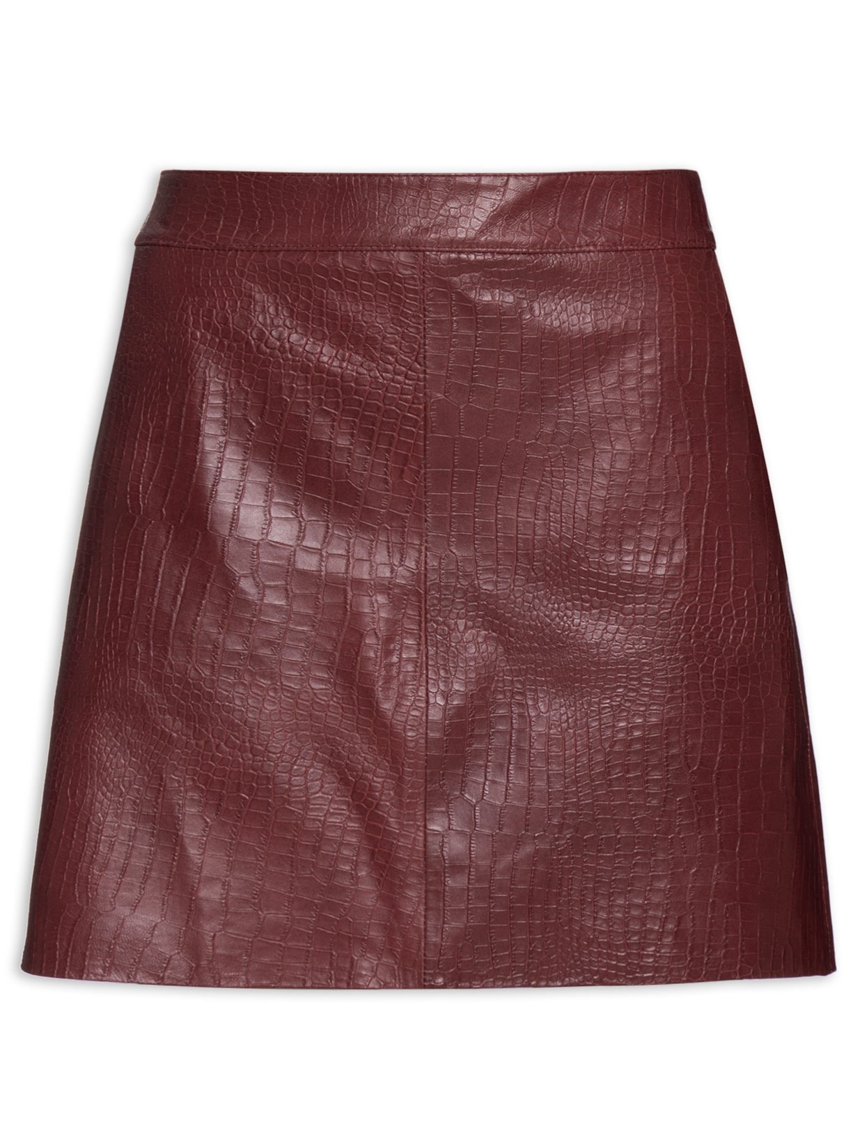 Saia Couro Fang - Vinho