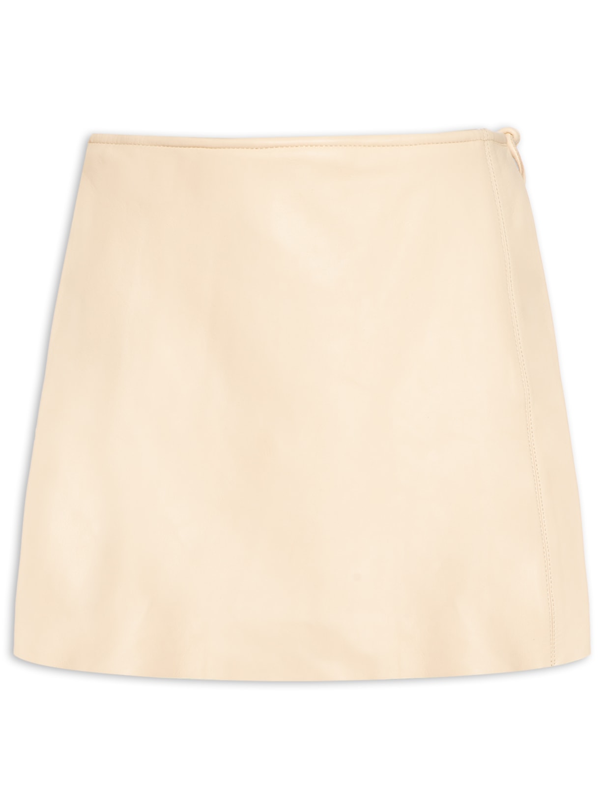 Saia Couro Mini Cachecou - Bege