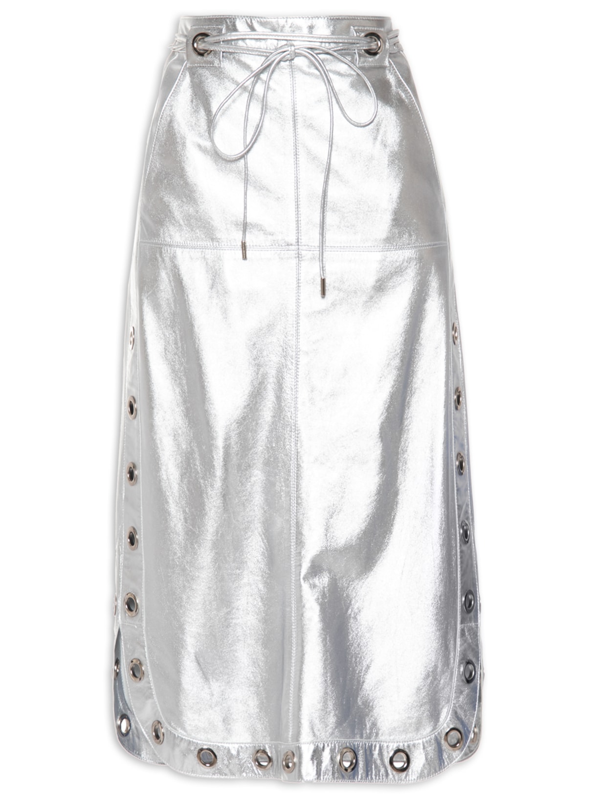 Saia Couro Rockstar - Prata