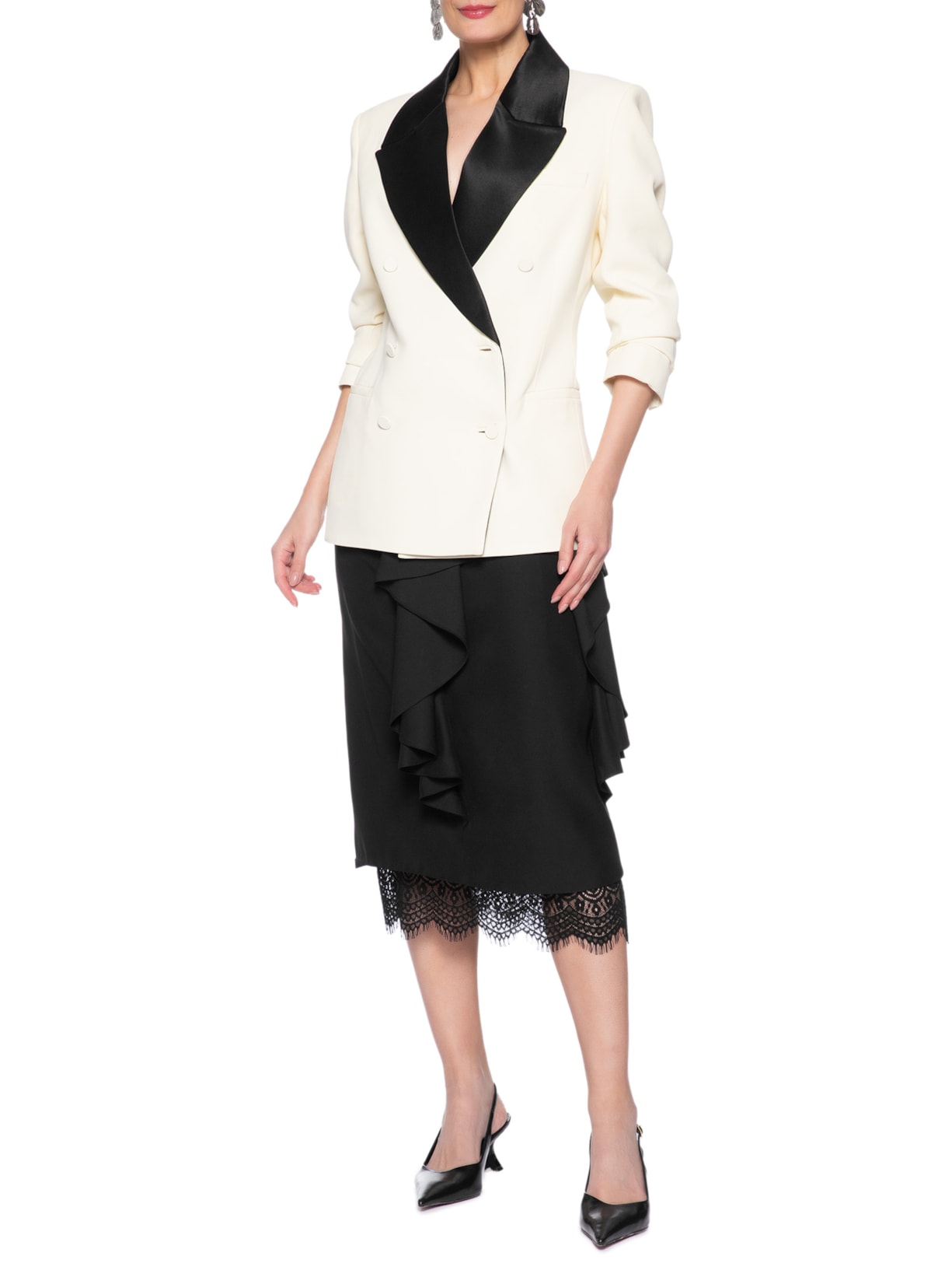 Saia Crepe Classic Ramona – Preto Nk