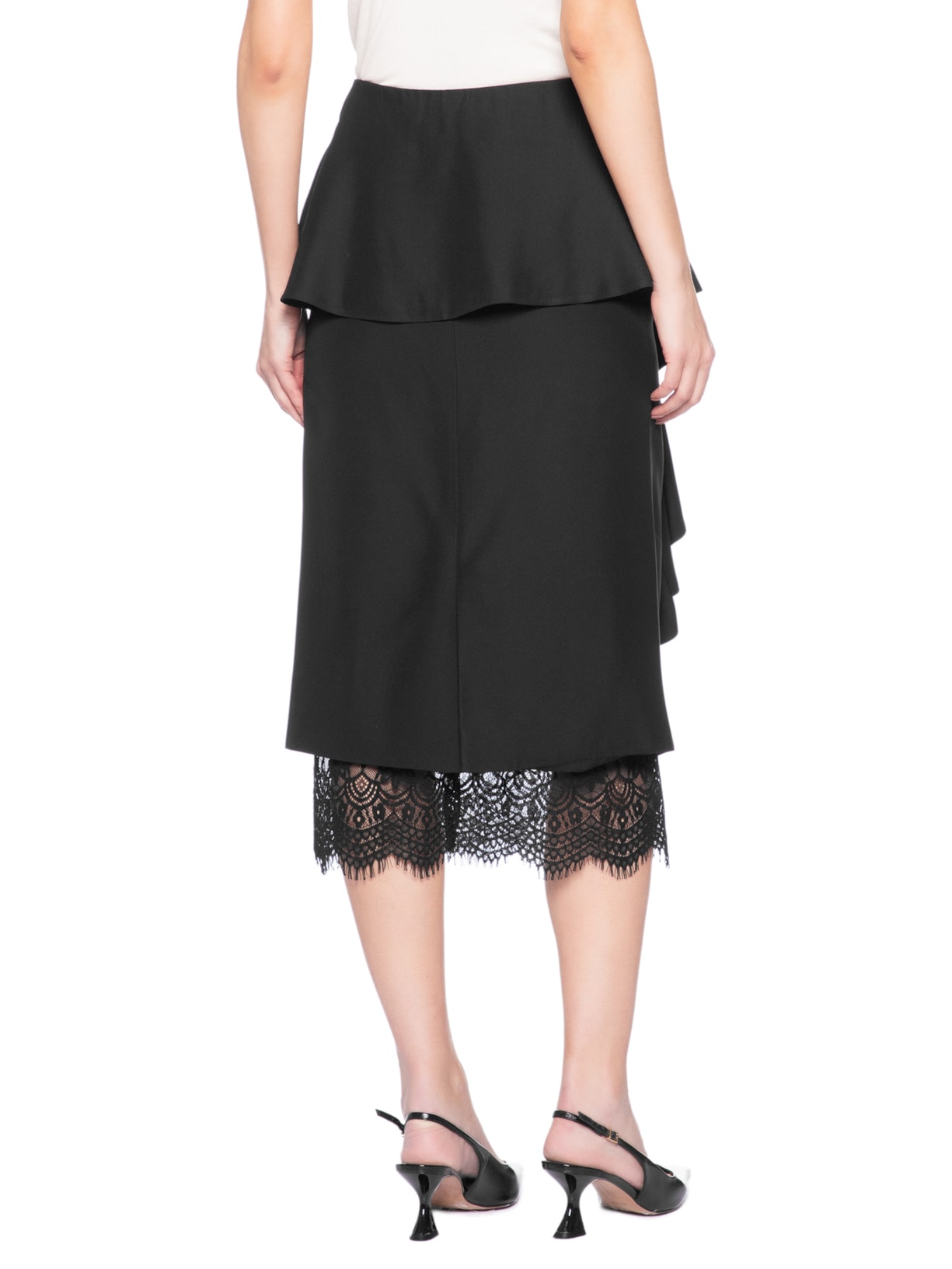 Saia Crepe Classic Ramona – Preto Nk