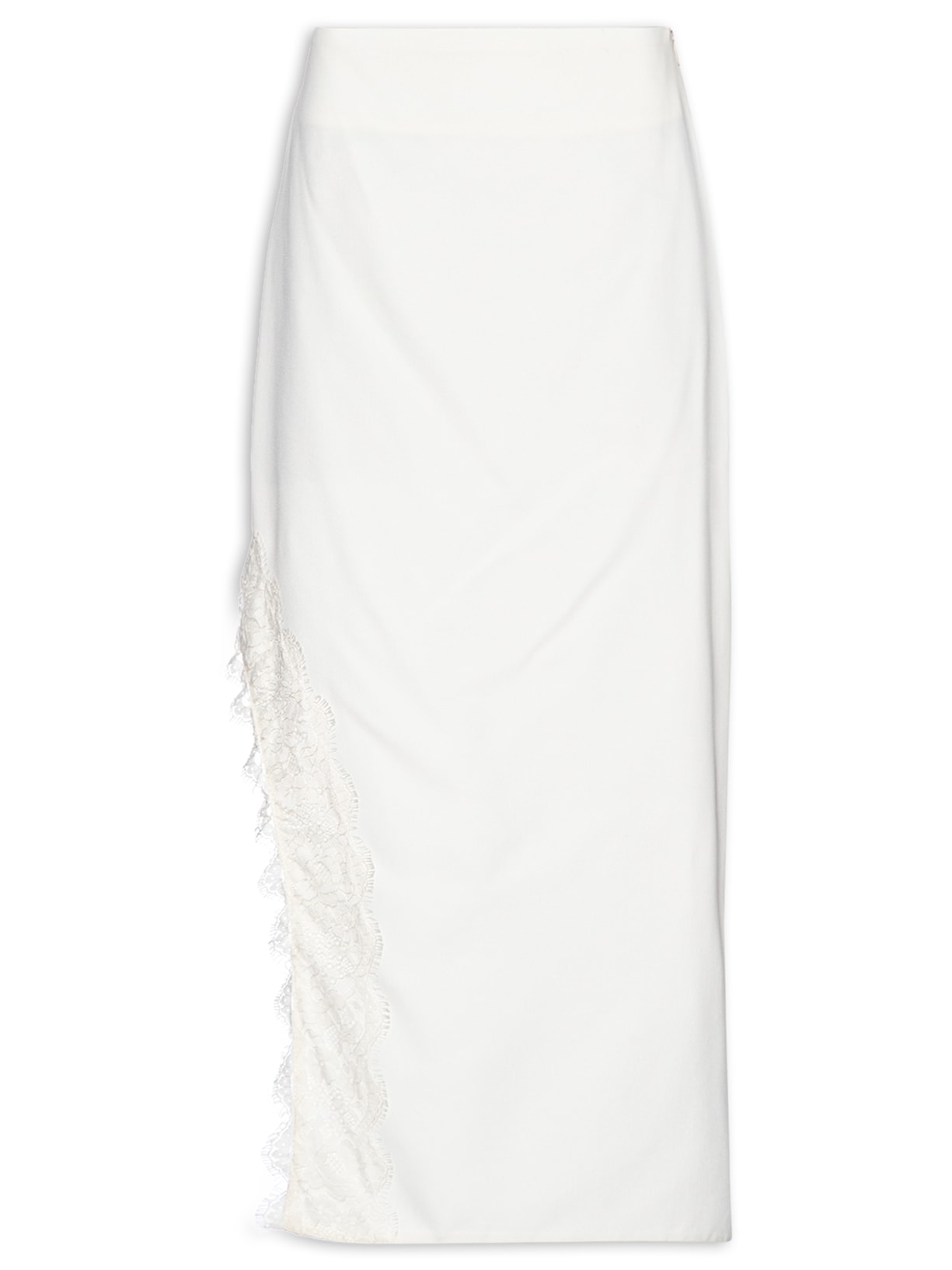 Saia Crepe Lace Lais Branco Nk