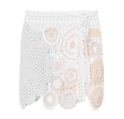 Saia Crochet Gabriela - Branco