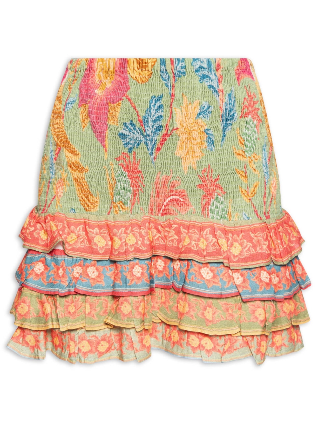 Saia Curta Amalfi Mix - Verde