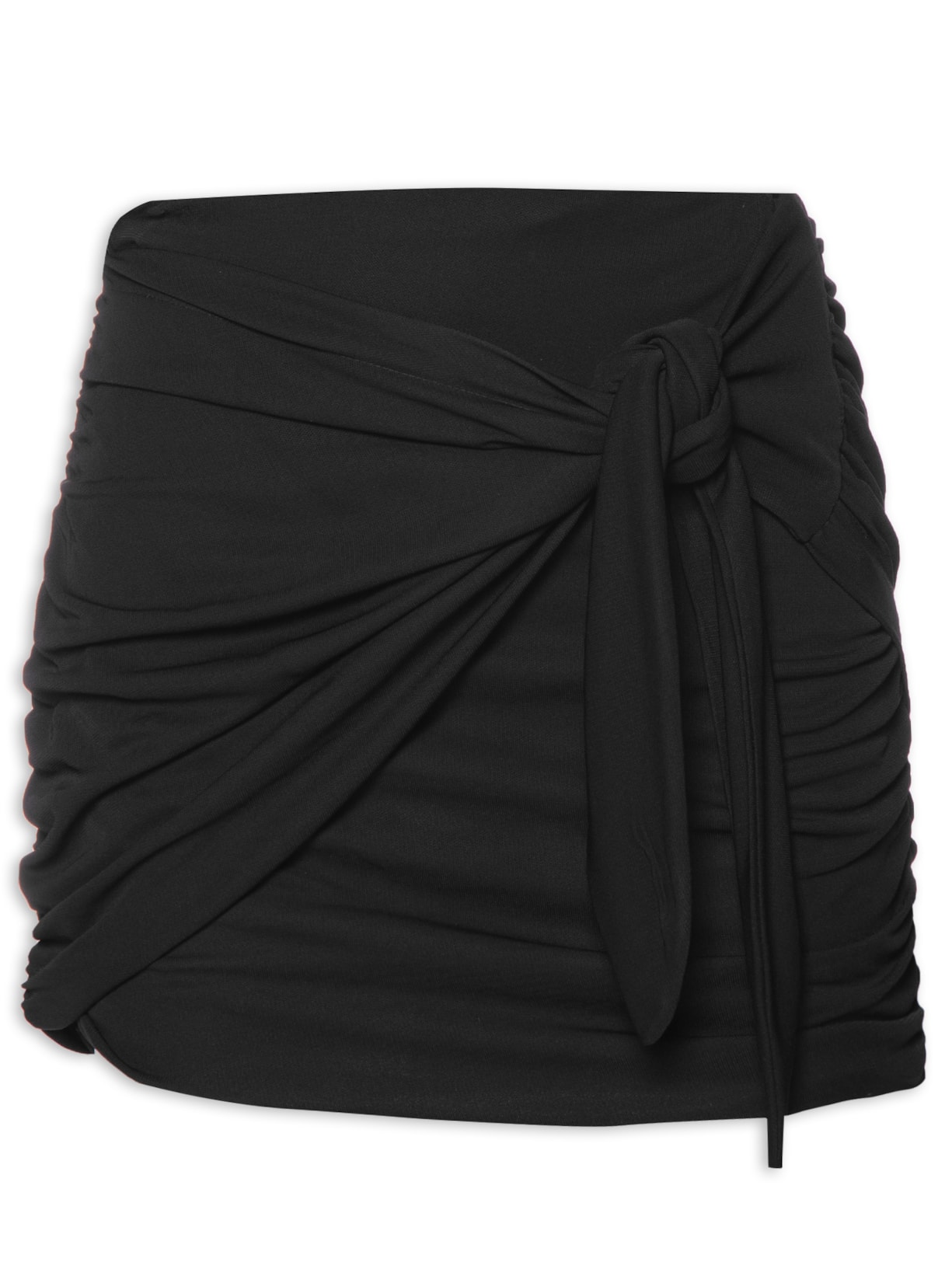 Saia Curta Amarração Jersey - Preto
