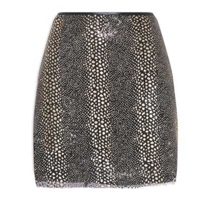 Saia Curta Carnaval Paetê Exotic - Dourado