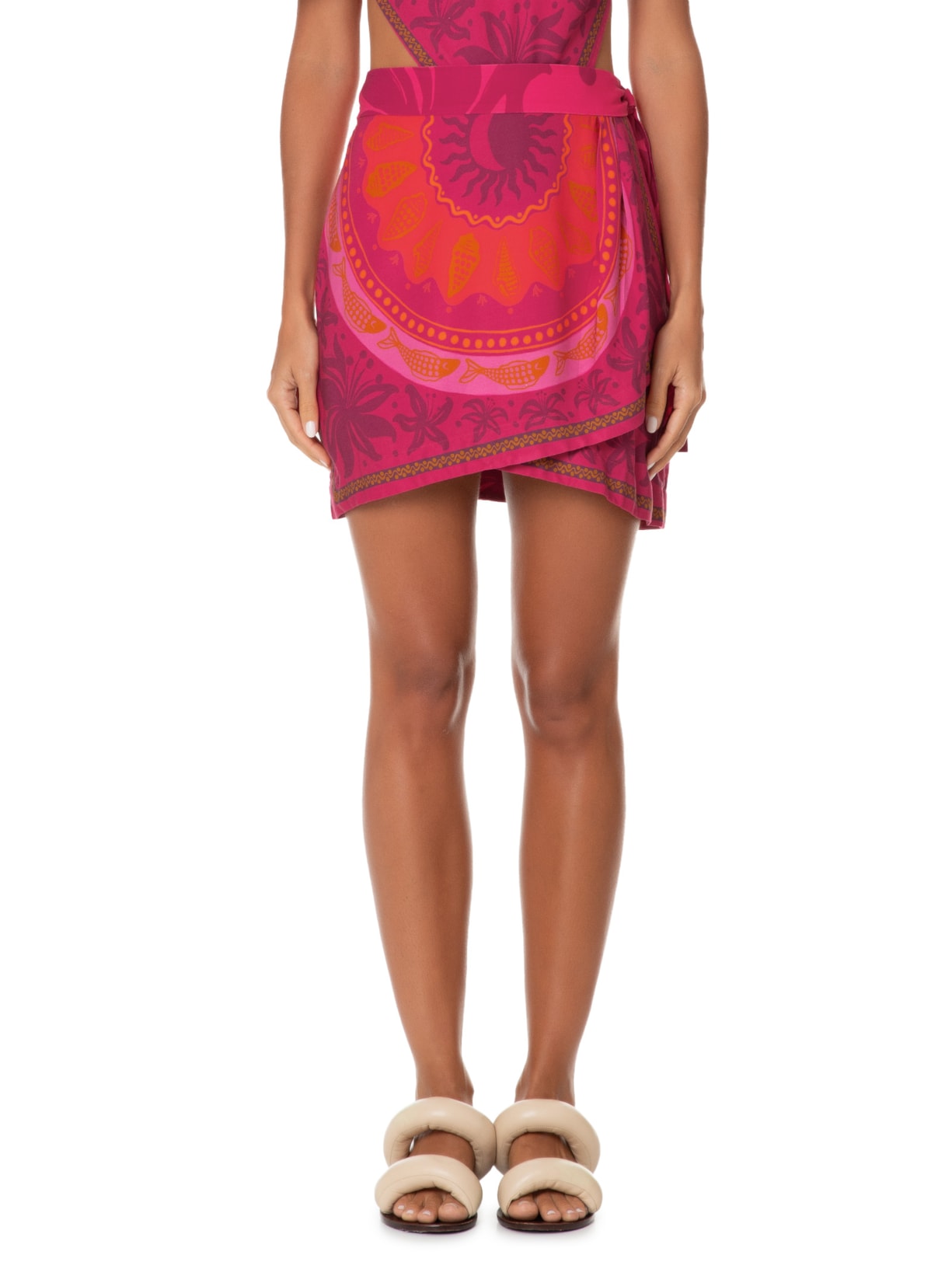 Saia Curta Ciranda Do Mar Rosa Farm