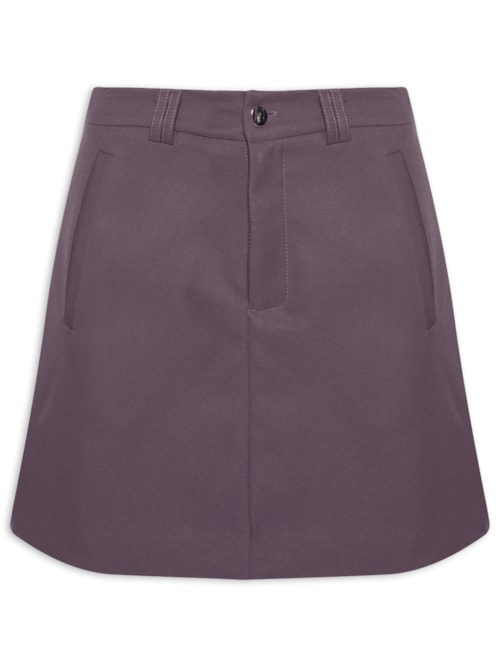Saia Curta Com Bolso - Roxo