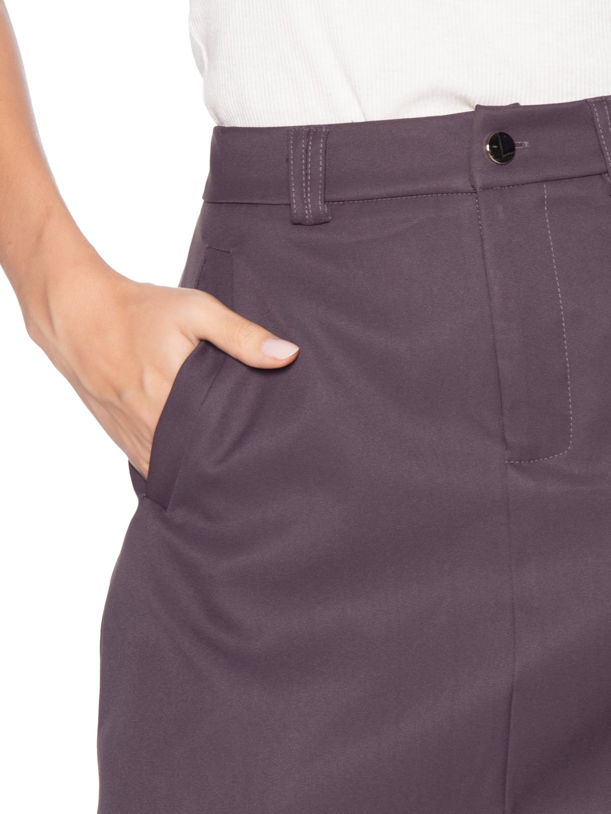 Saia Curta Com Bolso Roxo Basiq