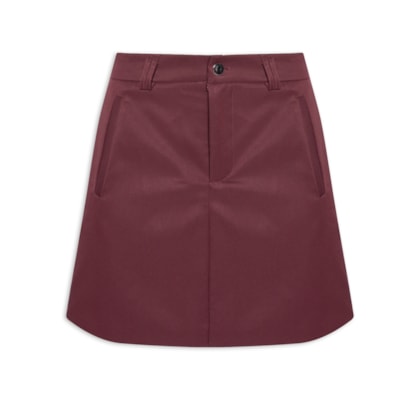 Saia Curta Com Bolso - Vermelho