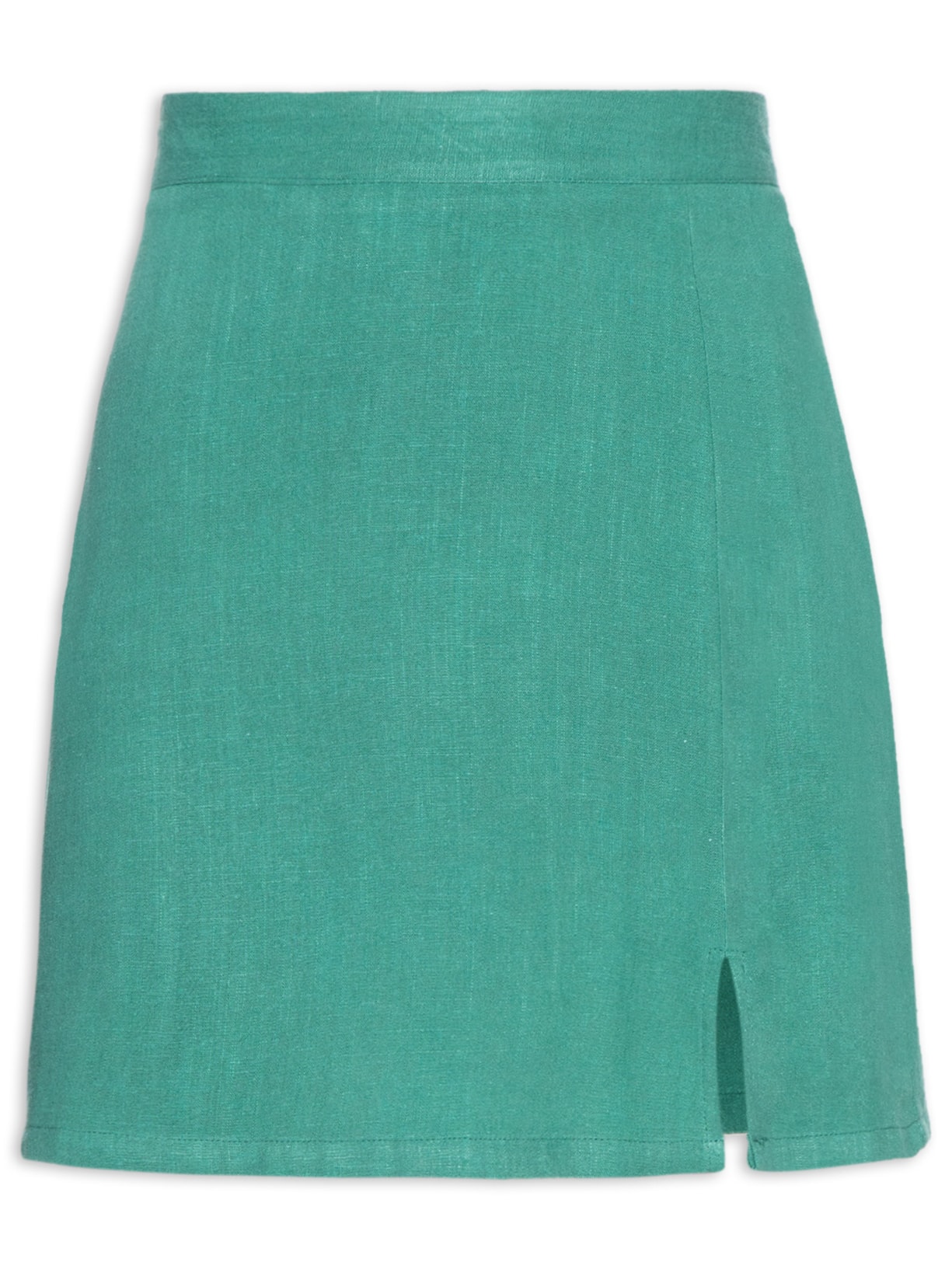 Saia Curta Com Fenda Lateral - Verde