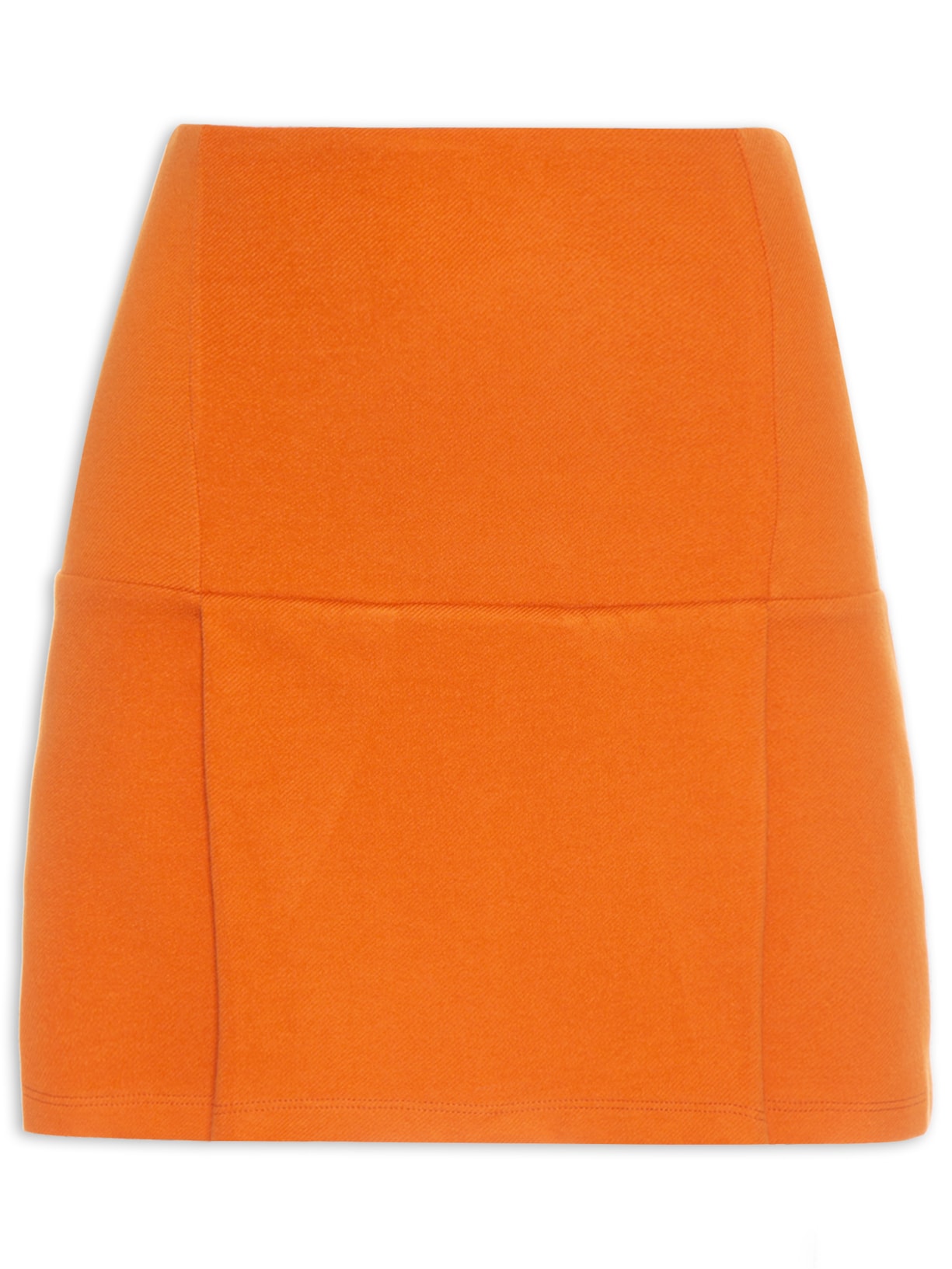 Saia Curta Em Malha Prega - Laranja