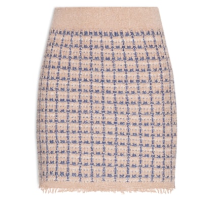 Saia Curta em Tricot - Azul