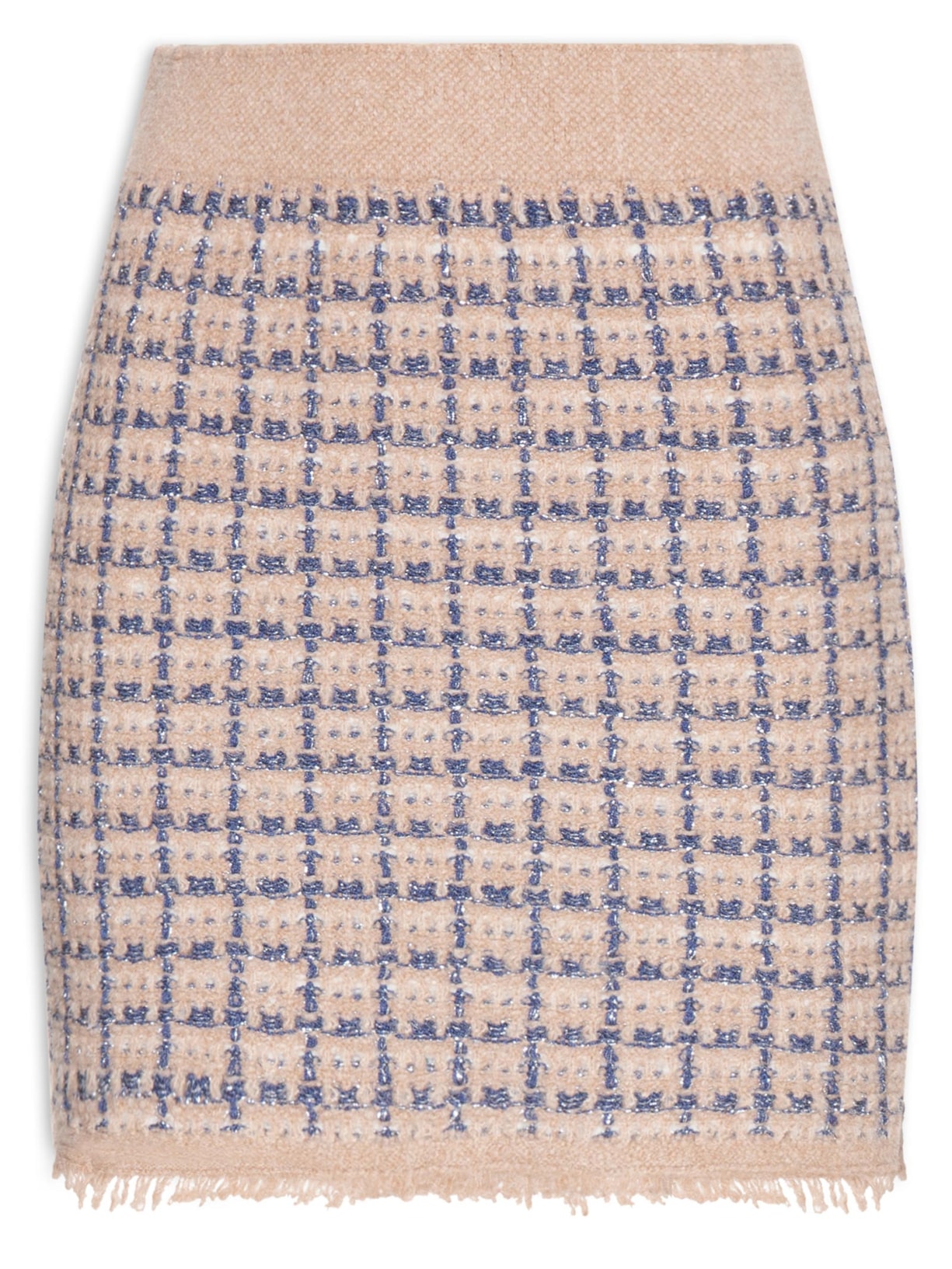 Saia Curta em Tricot - Azul