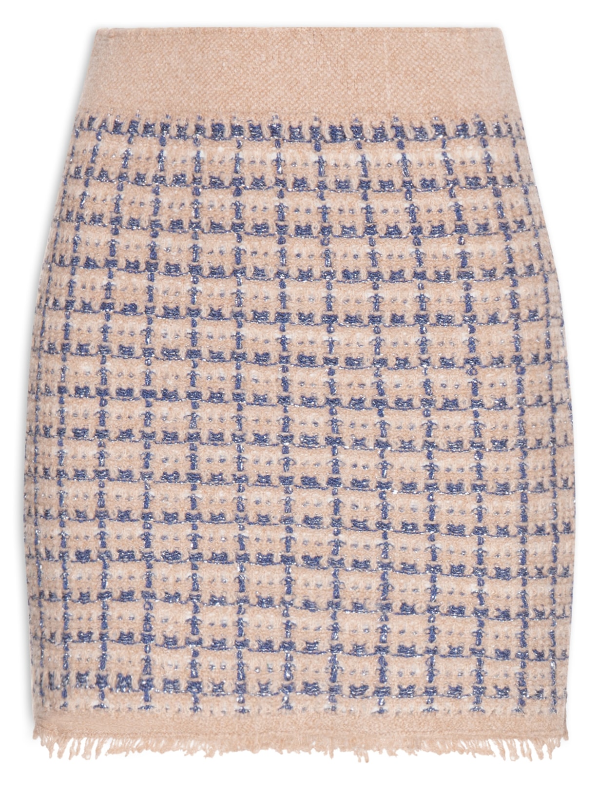 Saia Curta em Tricot - Azul