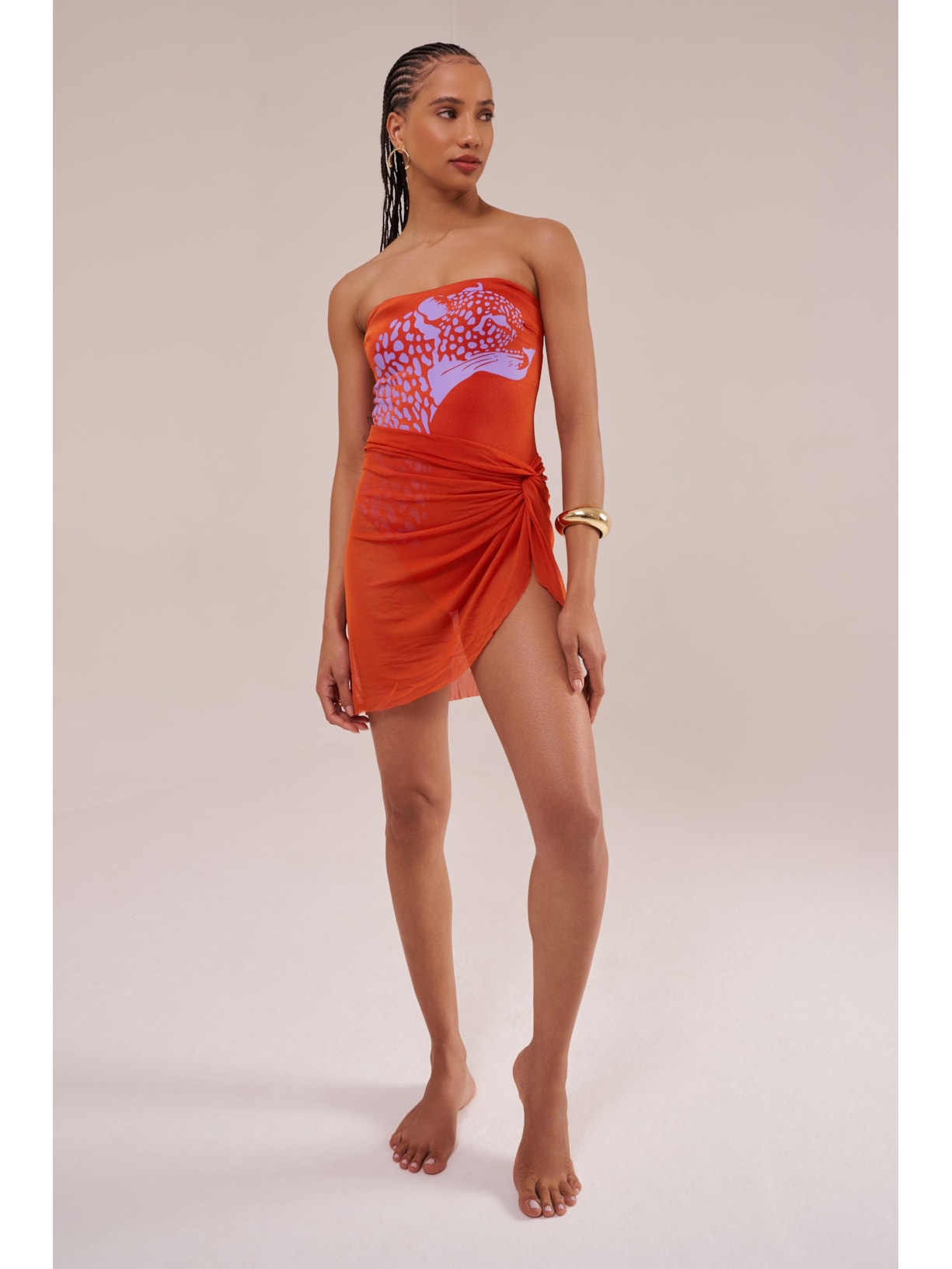 saia curta em tule guaraná Suntime