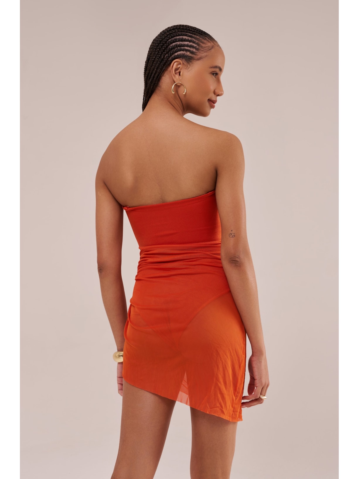 saia curta em tule guaraná Suntime