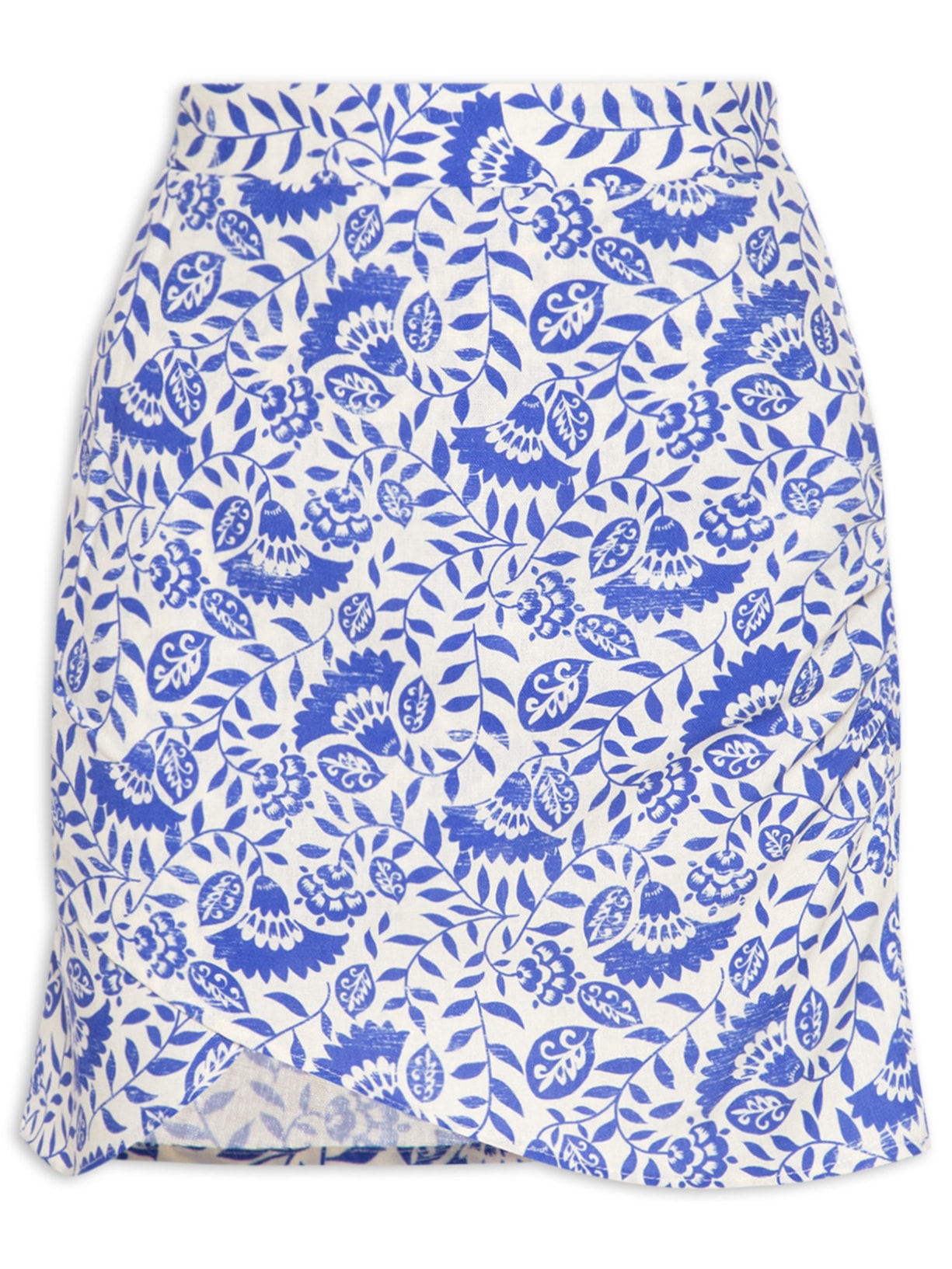 Saia Curta Estampa Areal - Azul