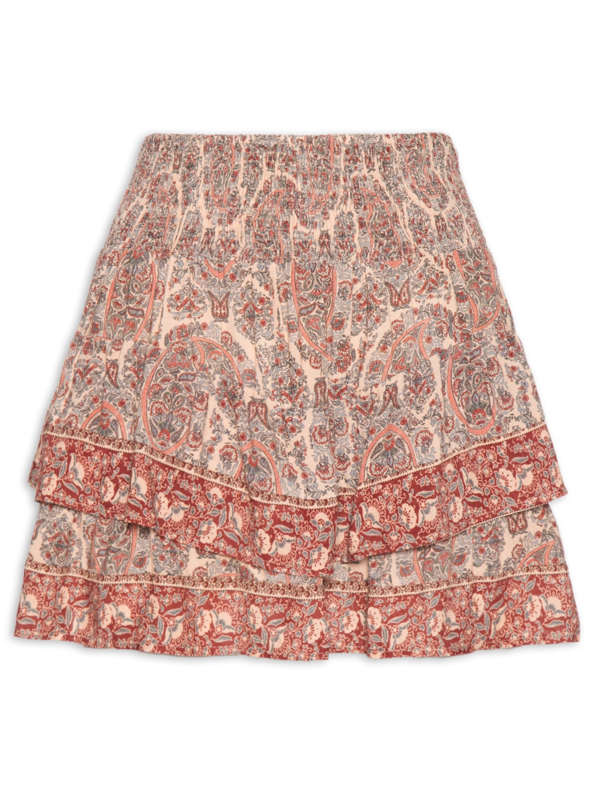 Saia Curta Estampa Charm - Rosa