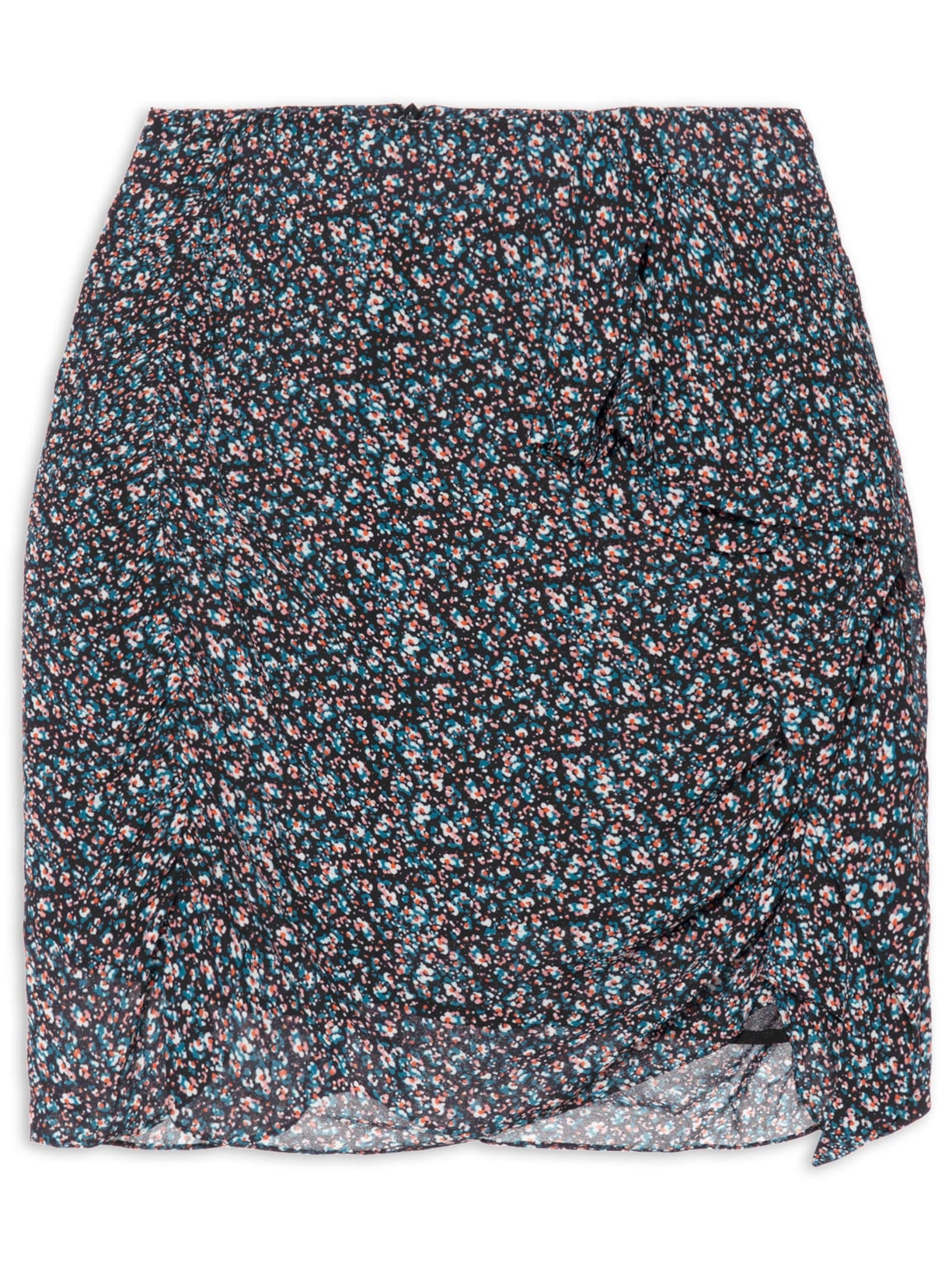 Saia Curta Estampa Maiorca - Preto