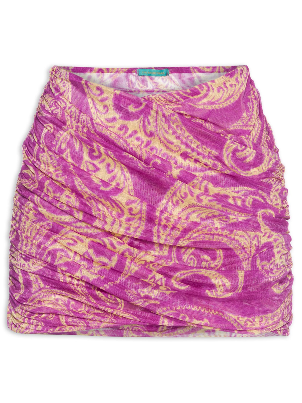 Saia Curta Estampada Rosa Cia Marítima