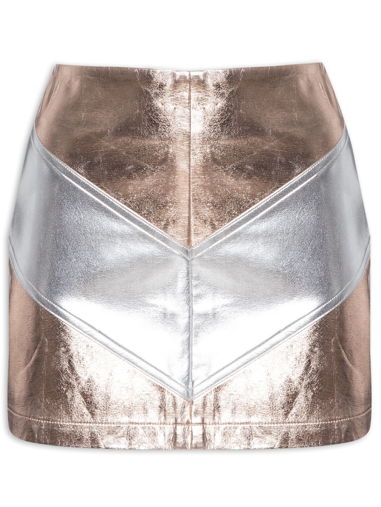 Saia Curta Feminina Metalizada - Dourado