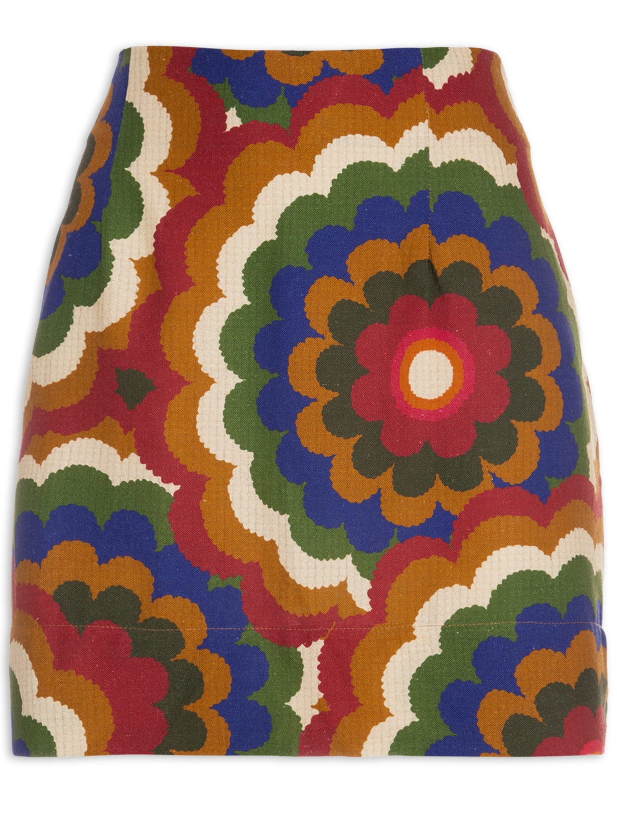 Saia Curta Flora - Vermelho