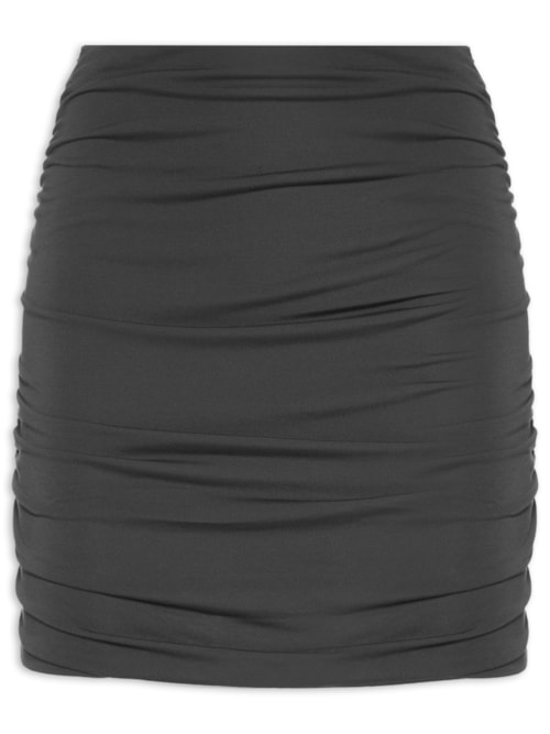 Saia Curta Franzida - Preto