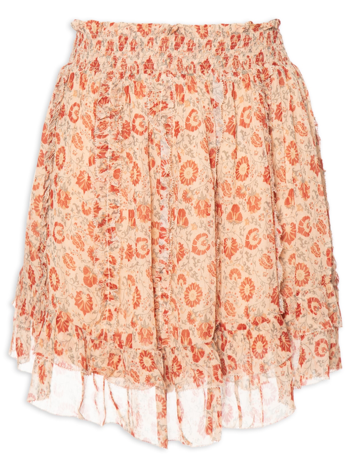 Saia Curta Ggt Estampa Suzani - Rosa