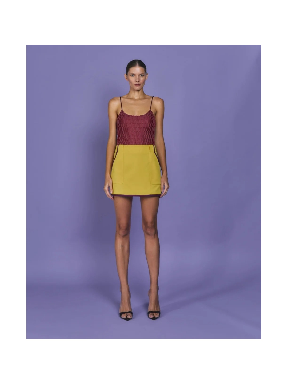 Saia Curta Mareh Cardume Amarelo Shop Ginger