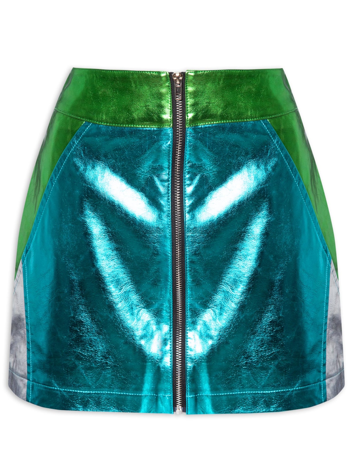 Saia Curta Metalizada - Azul