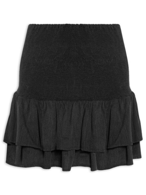 Saia Curta Pala Lastex - Preto