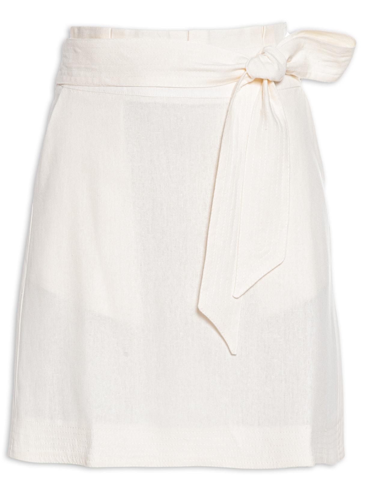 Saia Curta Pesponto - Off White