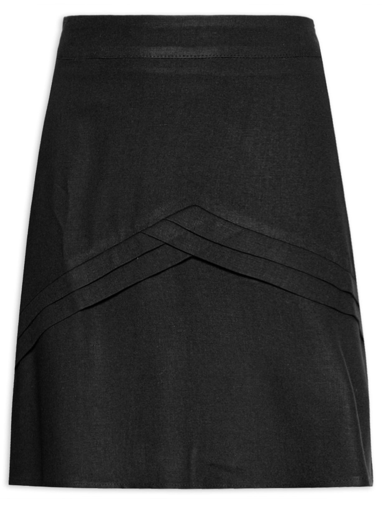 Saia Curta Pregas - Preto