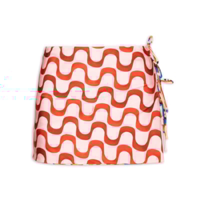 Saia Curta Rio Gráfico - Rosa