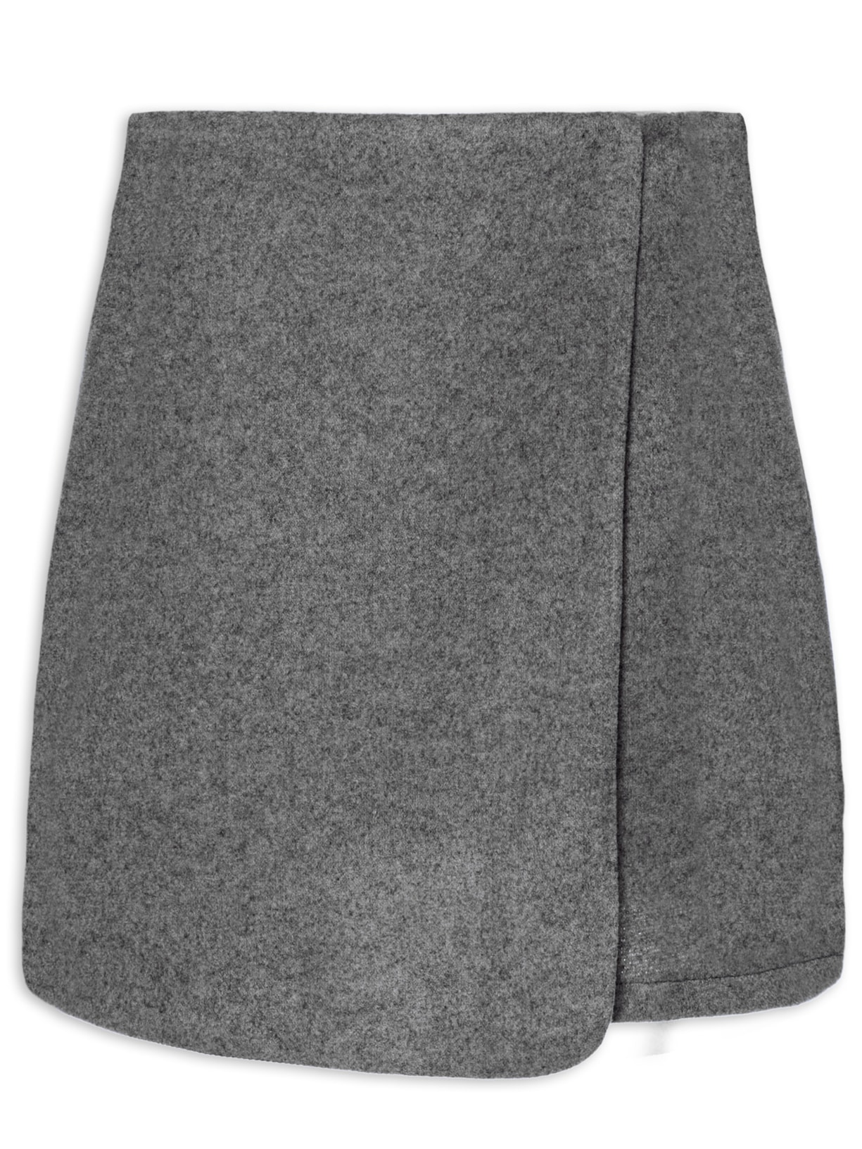 Saia Curta Sobreposta - Cinza
