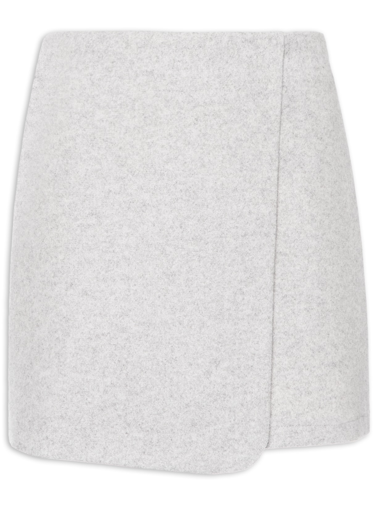 Saia Curta Sobreposta - Cinza