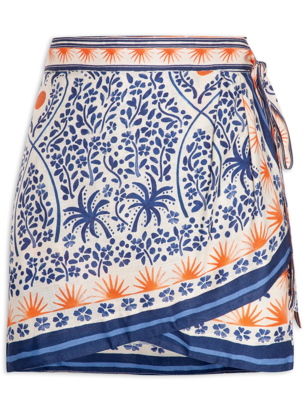 Saia Curta Tarde De Verão - Azul