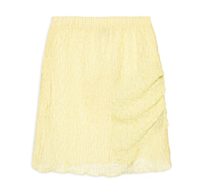 Saia Curta Texturizada - Amarelo
