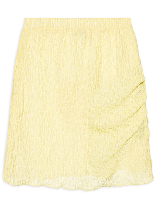 Saia Curta Texturizada - Amarelo