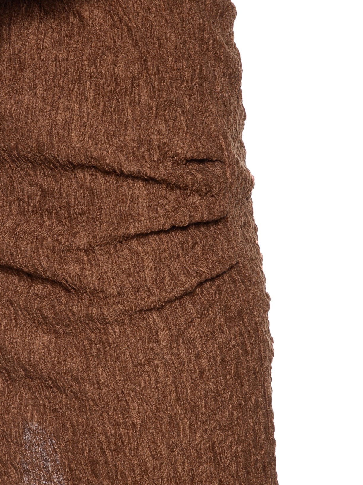 Saia Curta Texturizada Marrom Market 33