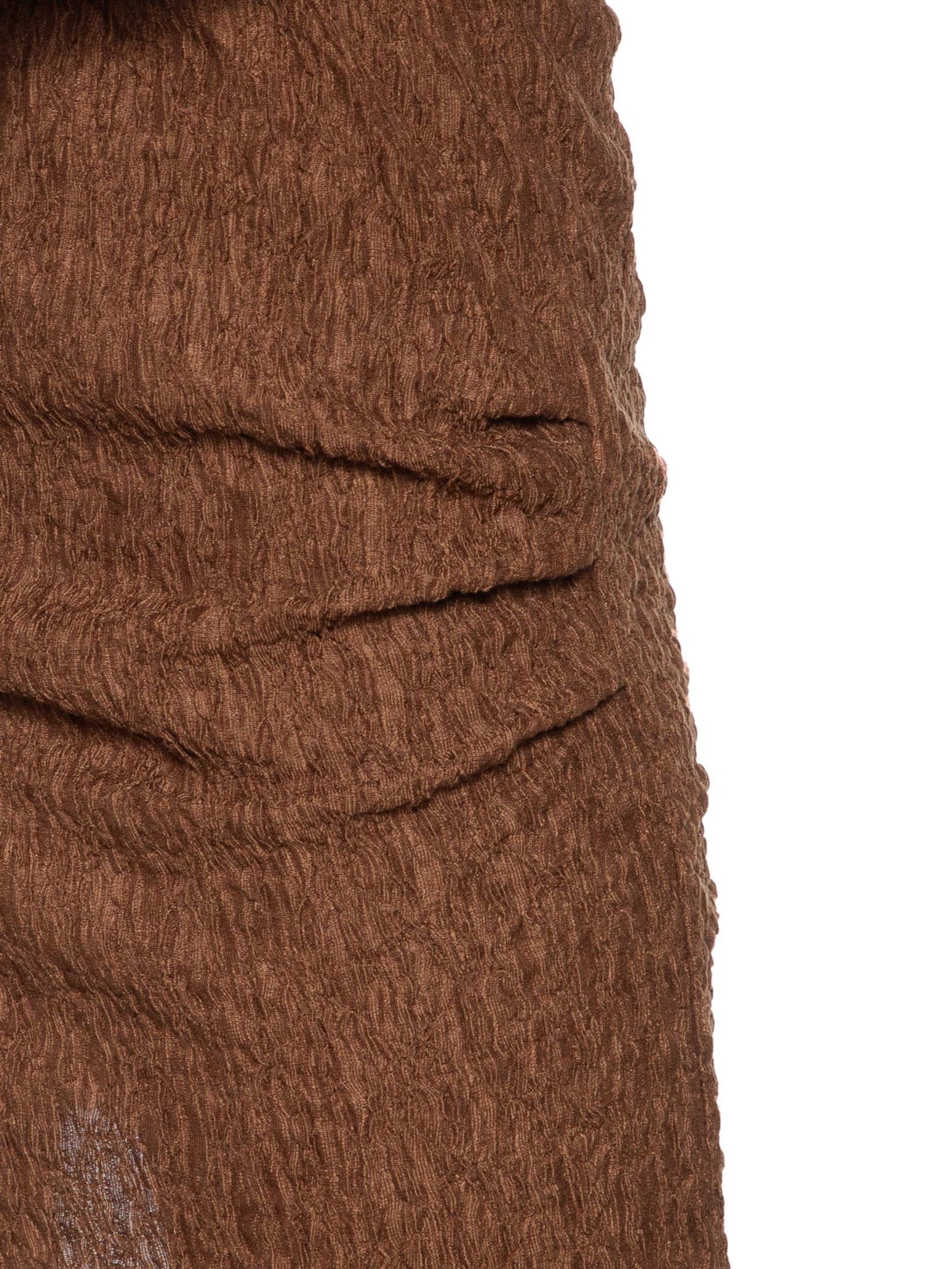 Saia Curta Texturizada Marrom Market 33