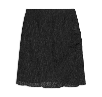 Saia Curta Texturizada - Preto