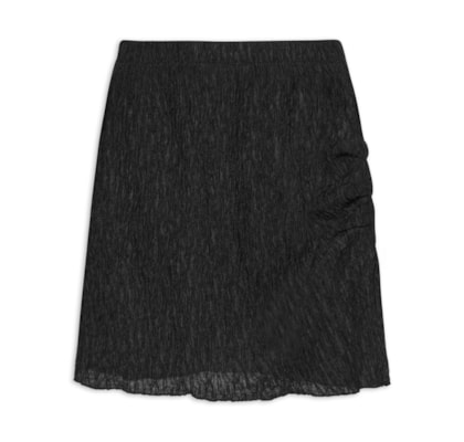 Saia Curta Texturizada - Preto